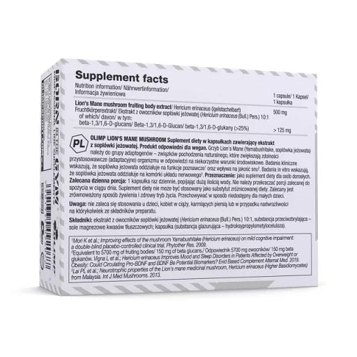 Olimp - Lion’s Mane Mushroom - 60 Capsules