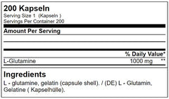 GN - Glutamine Tera Capsules - 200 Capsules