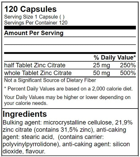 GN - Zinc Citrate - 120 Tablets