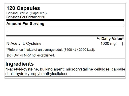 GN - N-Acetyl L-Cysteine - 120 Capsules