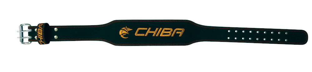 Chiba - 40810 Leather Belt Black/Gold