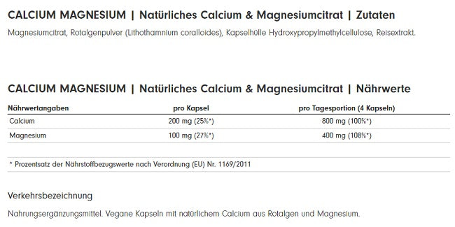 ProFuel - Calcium & Magnesium - 120 Capsules