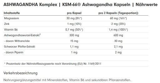 ProFuel - Ashwagandha Complex KSM-66 - 120 Capsules
