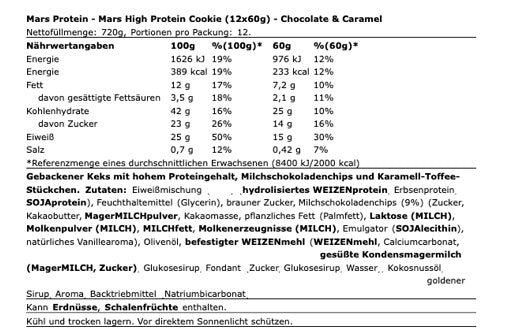 Mars - High Protein Cookie - 12 x 60G