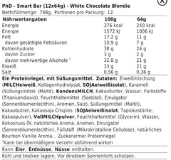 PhD Nutrition - Smart Bar - 12 x 64G