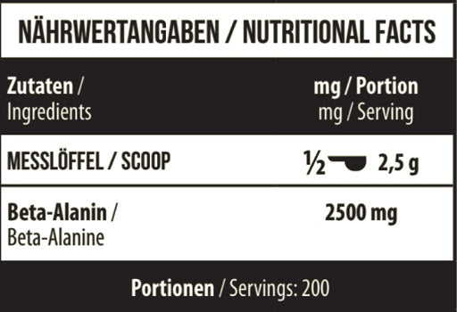 MST - Beta Alanine Raw - 500G