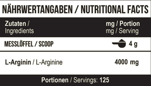 MST - Arginine Raw - 500G
