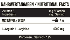 MST - Arginine Raw - 500G