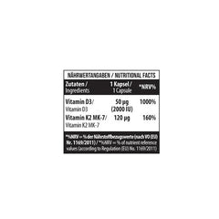 MST - Vitamin D3 + K2 + MK-7 - 120 Capsules