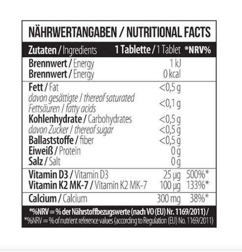 MST - Calcium Citrate D3 + K2Vital - 60 Tablets
