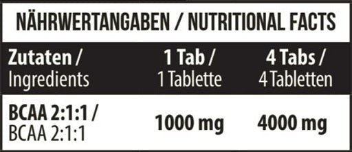 MST - BCAA 1000 - 90 Tablets