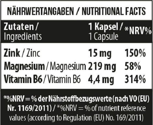 MST - Zinc + Magnesium + B6 - 60 Vegan Capsules