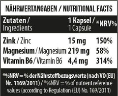 MST - Zinc + Magnesium + B6 - 60 Vegan Capsules