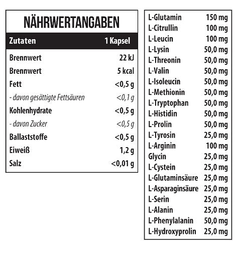 MST - 21 Amino Acids - 60 Capsules
