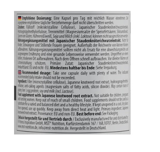 MST - Resveratrol 150MG - 60 Capsules