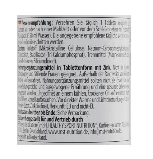 MST - Healthy Zinc Picolinate - 60 Tablets