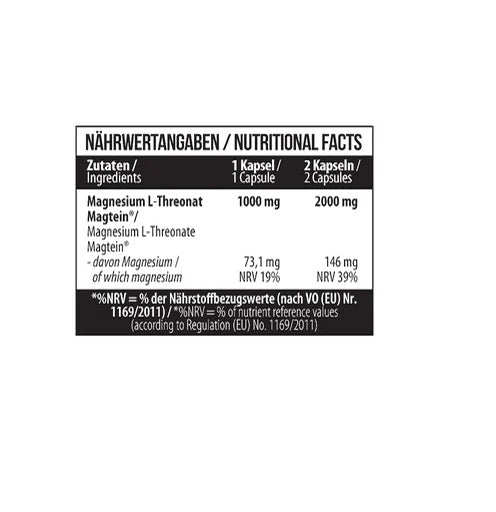 MST - Magnesium L-Threonate - 1000MG - 60 Capsules