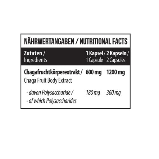 MST - Chaga Mushroom - 1200MG - 60 Capsules