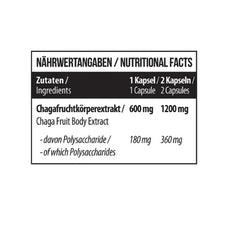MST - Chaga Mushroom - 1200MG - 60 Capsules