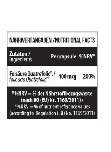 MST - Folate 400 Quatrefolic - 90 Capsules