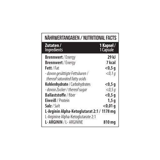 MST - Arginine AAKG - 1178MG - 60 Capsules