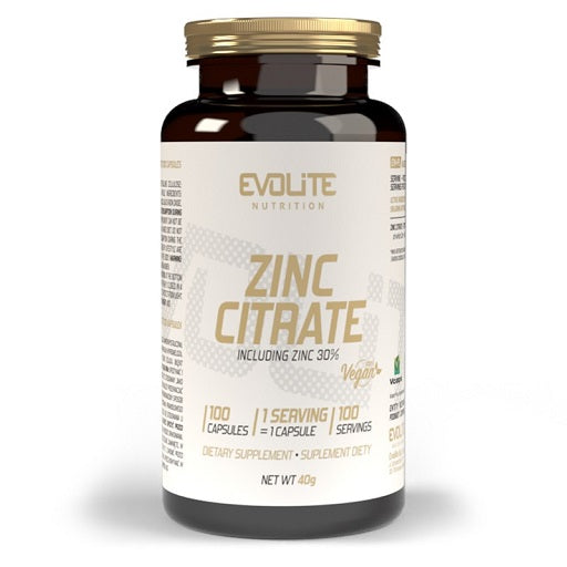 Evolite Nutrition - Zinc Citrate - 100 Capsules