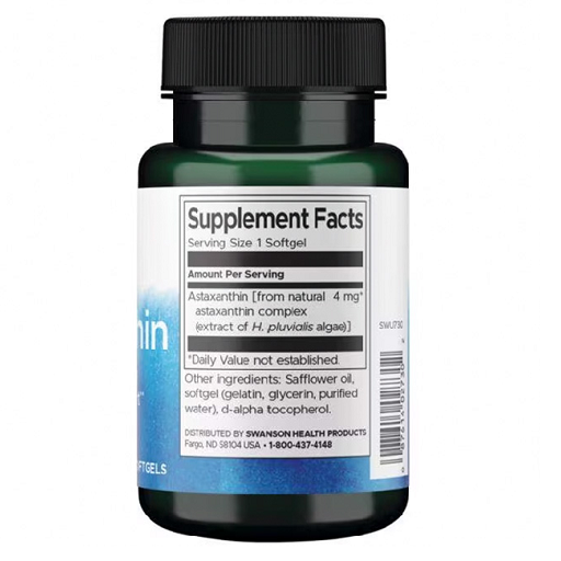 Swanson - Astaxanthin - 4MG - 60 Capsules