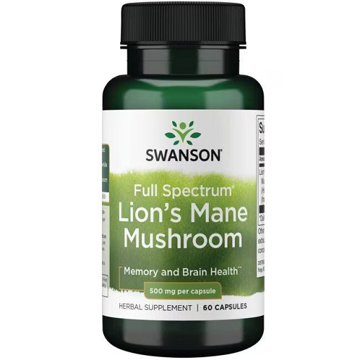 Swanson - Full Spectrum Lion’s Mane Mushroom - 500MG - 60 Capsules