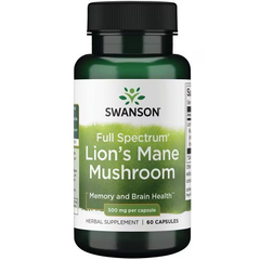 Swanson - Full Spectrum Lion’s Mane Mushroom - 500MG - 60 Capsules