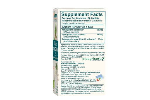 Himalaya - Organic Ashwagandha - 60 Capsules