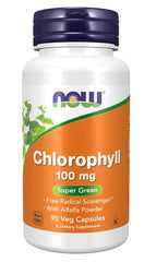 NOW Foods - Chlorophyll - 100MG - 90 Vegan Capsules
