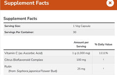 NOW Foods - Vitamin C-1000 - 30 Vegan Capsules