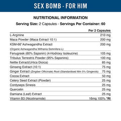 Applied Nutrition - Sex Bomb for Him - 120 Capsules