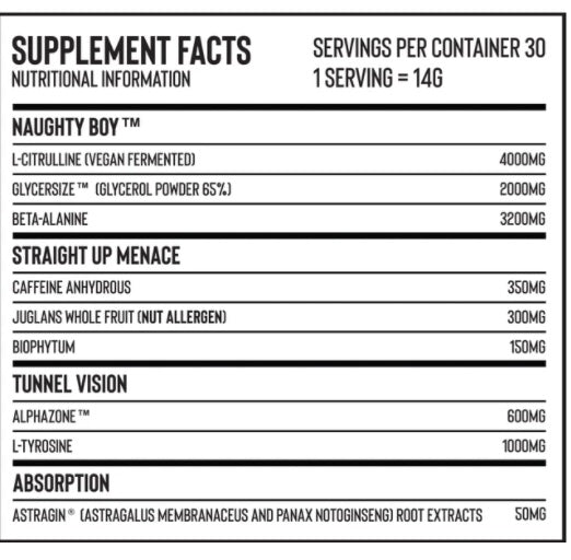 Naughty Boy - Menace Pre-Workout - 435G