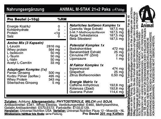 Universal - Animal M-Stak - 21 Packs