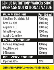 Genius Nutrition - Warcry Liquid Shot Cola - 12 x 100ml