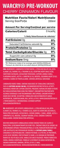 Genius Nutrition - Warcry PWO Drink - 24 x 330ml