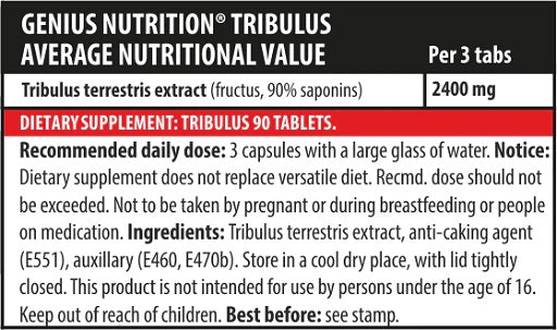Genius Nutrition - Tribulus - 90 Tablets