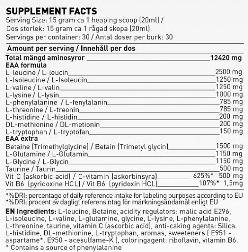 Swedish Supplements - EAA Engine - 450G