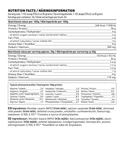 Swedish Supplements - Casein Royal - 900G