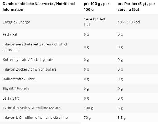 INLEAD - L-Citrulline Malate 2:1 - 500G
