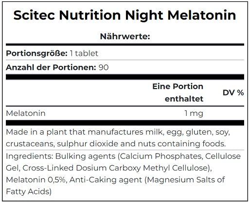 Scitec - Night Melatonin - 90 Tablets