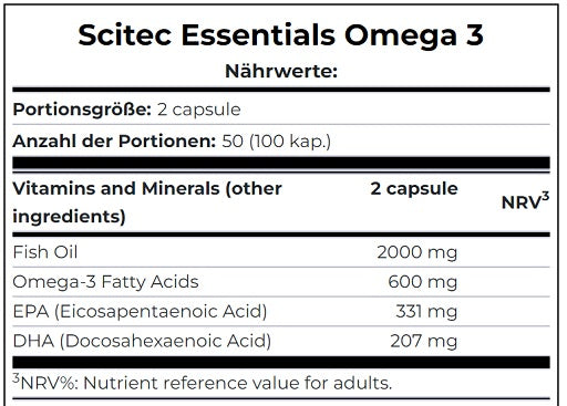 Scitec - Omega 3 - 100 Capsules