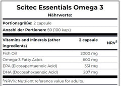 Scitec - Omega 3 - 100 Capsules