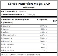 Scitec - Mega EAA - 240 Capsules