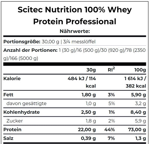 Scitec - 100% Whey Protein Professional - 1000G