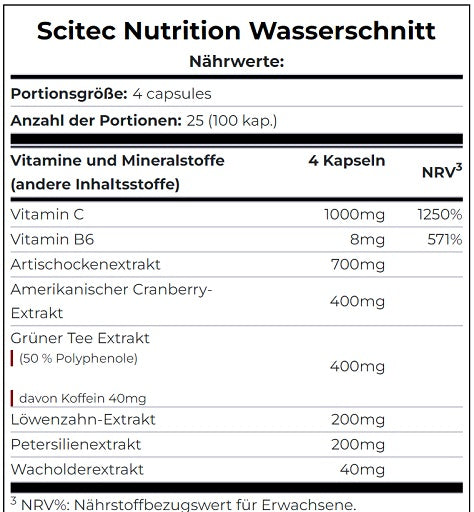 Scitec - Water Cut - 100 Capsules