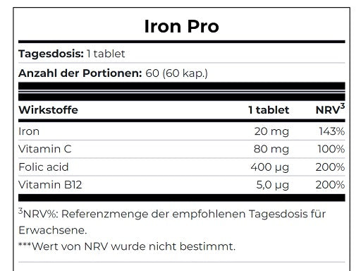 Scitec - Iron Pro - 60 Tablets