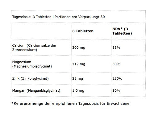 BioTech - Calcium Zinc Magnesium - 90 Tablets