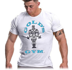 Gold’s Gym - GGTS002 Muscle Joe T-Shirt White/Blue